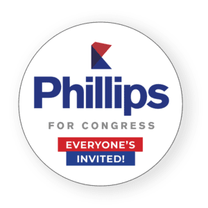 Phillips for Congress campaign button