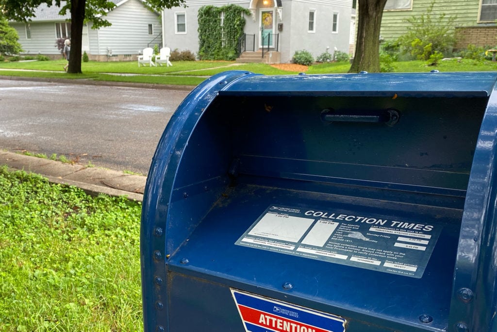 USPS mailbox for absentee voting