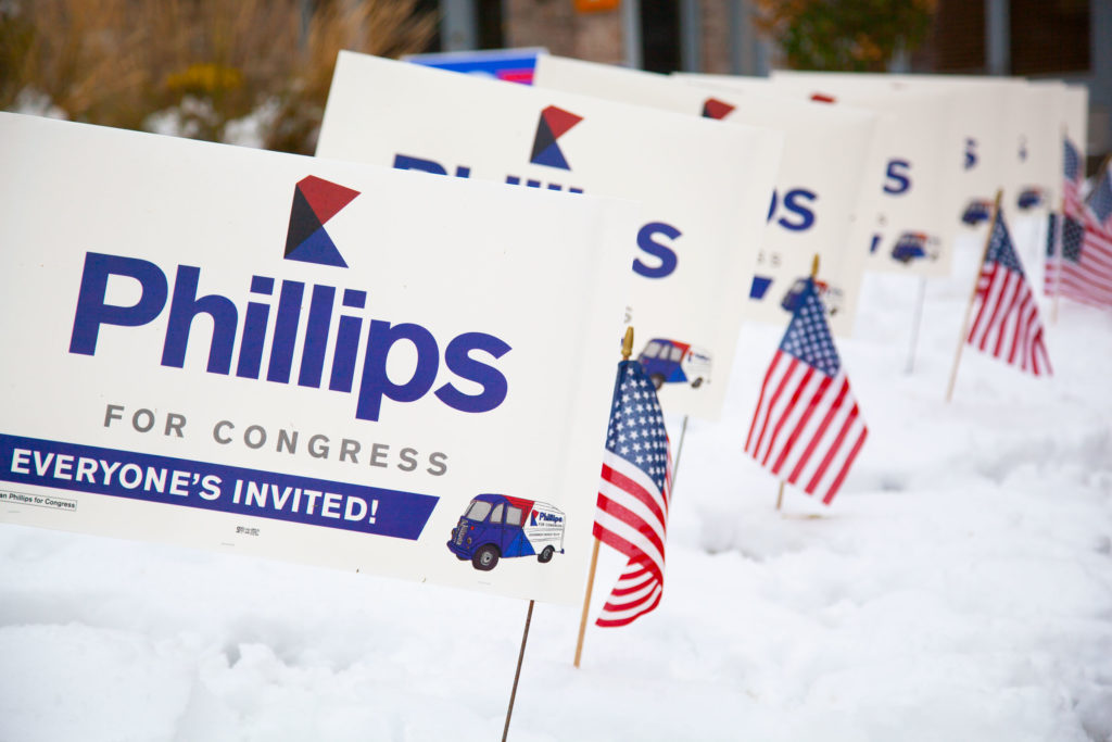 Phillips for Congress yard signs