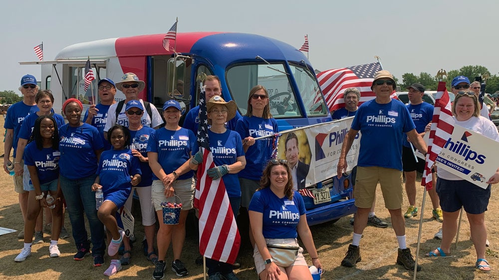 Coon Rapids Fourth of July Parade Phillips for Congress