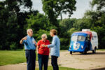 Dean Phillips speaks with voters. Dean Phillips speaks with voters.