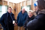 Group inside the Government Repair Ice Shack Group inside the Government Repair Ice Shack