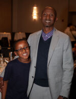 Yahye Mohamed and his son attend a campaign dinner. Yahye Mohamed and his son attend a campaign dinner.